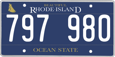 RI license plate 797980