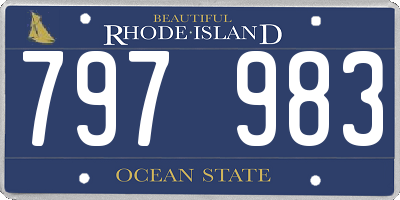 RI license plate 797983
