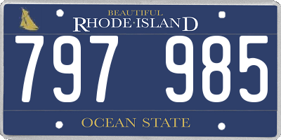 RI license plate 797985