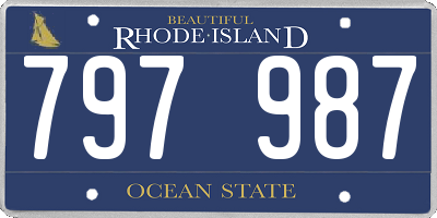 RI license plate 797987