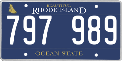 RI license plate 797989