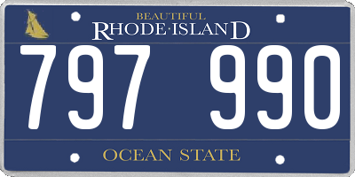 RI license plate 797990