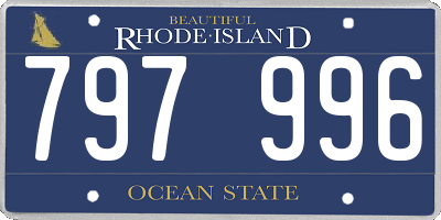 RI license plate 797996