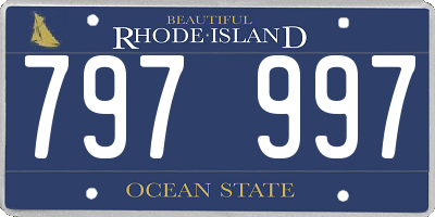 RI license plate 797997