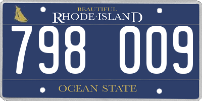 RI license plate 798009