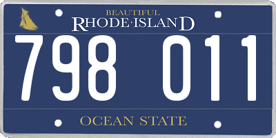 RI license plate 798011
