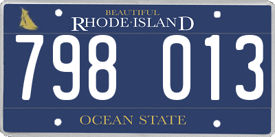RI license plate 798013