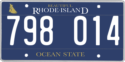 RI license plate 798014