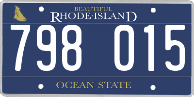 RI license plate 798015