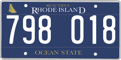 RI license plate 798018