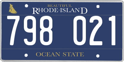 RI license plate 798021