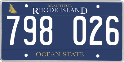 RI license plate 798026