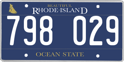 RI license plate 798029