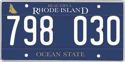 RI license plate 798030
