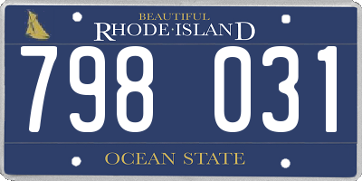 RI license plate 798031
