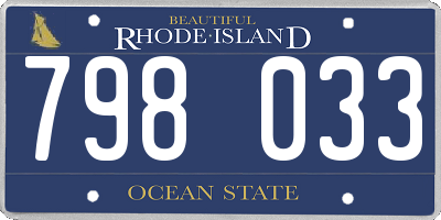 RI license plate 798033