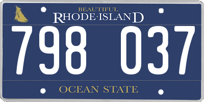 RI license plate 798037