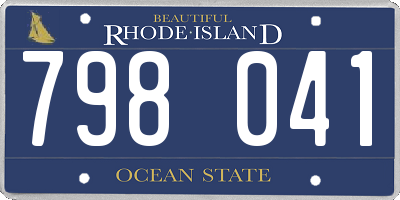 RI license plate 798041