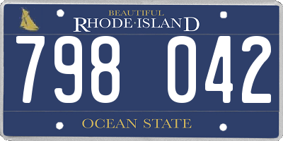 RI license plate 798042