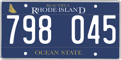 RI license plate 798045