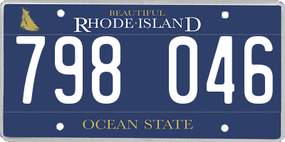 RI license plate 798046