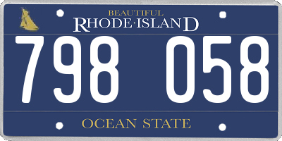 RI license plate 798058