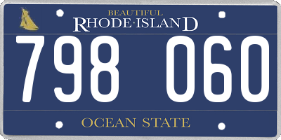 RI license plate 798060