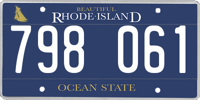 RI license plate 798061