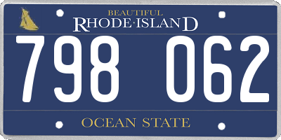 RI license plate 798062