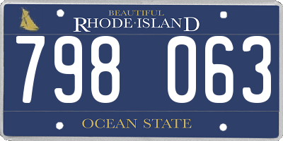 RI license plate 798063