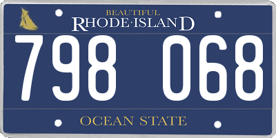 RI license plate 798068