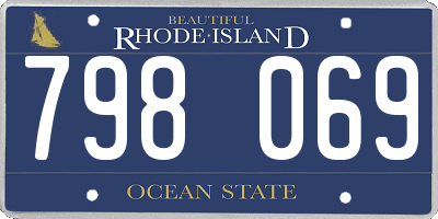 RI license plate 798069