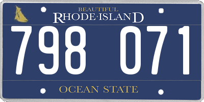 RI license plate 798071