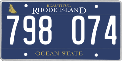 RI license plate 798074