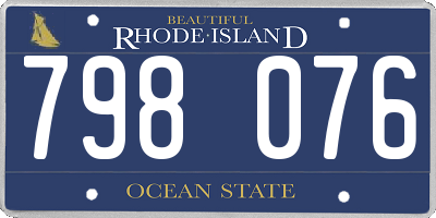 RI license plate 798076