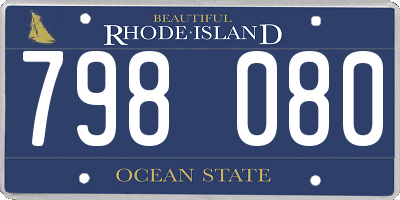 RI license plate 798080