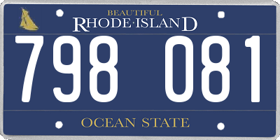 RI license plate 798081