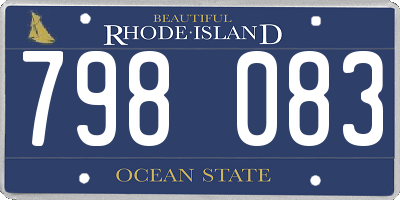 RI license plate 798083