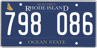 RI license plate 798086