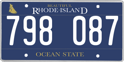 RI license plate 798087