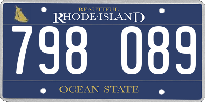 RI license plate 798089