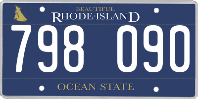 RI license plate 798090