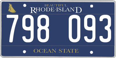 RI license plate 798093
