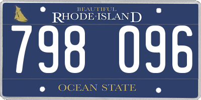 RI license plate 798096