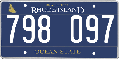 RI license plate 798097