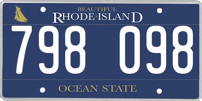 RI license plate 798098
