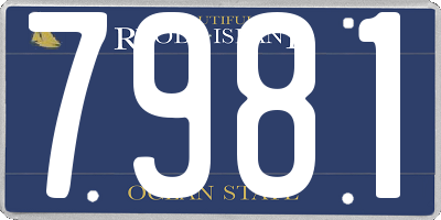 RI license plate 7981