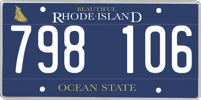 RI license plate 798106