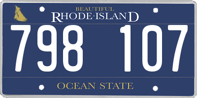 RI license plate 798107