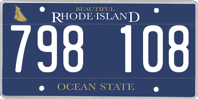 RI license plate 798108